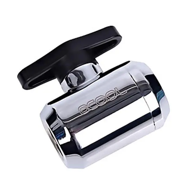Alt view image 5 of 9 - Alphacool G1/4" Eiszapfen Series 2-way Ball Valve, Chrome