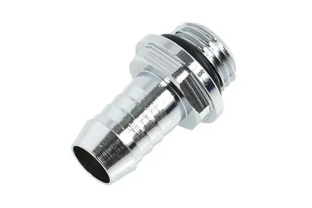 Alt view image 6 of 7 - Alphacool HF G1/4" to 10mm ID "FatBoy" Barb Fitting for Soft Tubing, Chrome, 4-pack