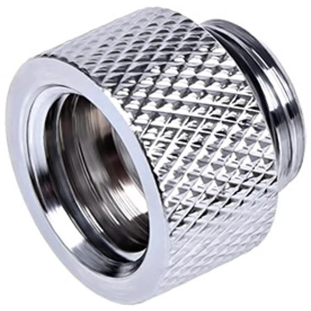 Alt view image 5 of 6 - Alphacool HF G1/4" Male to Female Extender Fitting, 10mm, Chrome, 4-pack