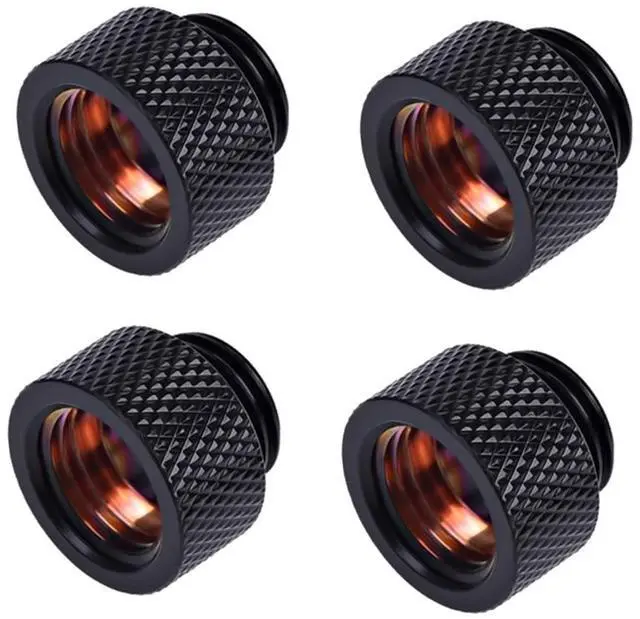 Alt view image 4 of 6 - Alphacool HF G1/4" Male to Female Extender Fitting, 10mm, Deep Black, 4-pack