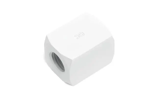 Alt view image 9 of 11 - Alphacool HF Connection Terminal TEE T-piece Round G1/4 - White Fitting, Brass (17629)