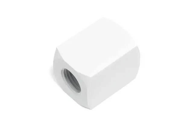 Alt view image 11 of 11 - Alphacool HF Connection Terminal TEE T-piece Round G1/4 - White Fitting, Brass (17629)