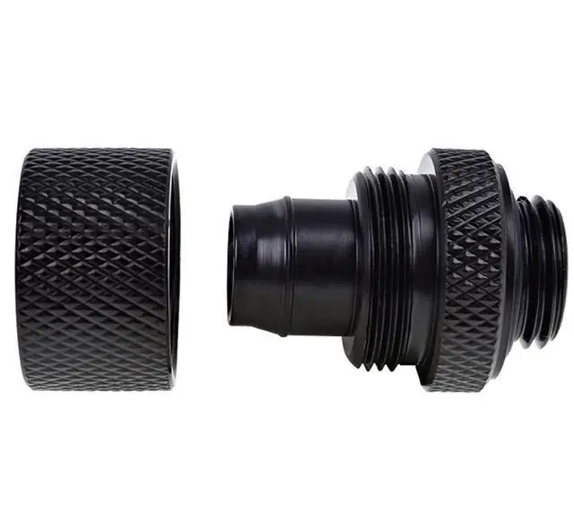 Alt view image 8 of 8 - Alphacool Eiszapfen G1/4" to 10mm ID, 13mm OD Compression Fitting for Soft Tubing, Deep Black