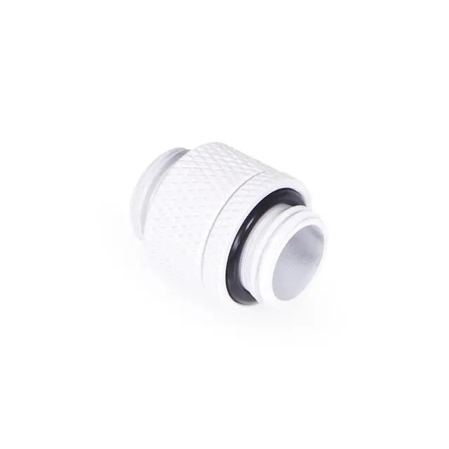 Alt view image 5 of 6 - Alphacool Eiszapfen G1/4" Male To Male Rotatable Adapter Fitting - White, Brass (17489)