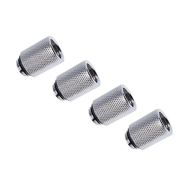 Alt view image 5 of 7 - Alphacool Eiszapfen G1/4" Male to Female 20mm Extender Fitting, Chrome, 4-pack