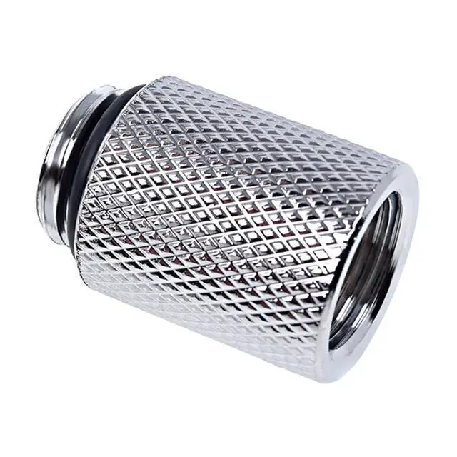 Alt view image 6 of 7 - Alphacool Eiszapfen G1/4" Male to Female 20mm Extender Fitting, Chrome, 4-pack