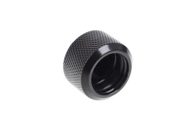 Alt view image 7 of 8 - Alphacool Eiszapfen G1/4" HardTube Compression Fitting for Plexi (Acrylic) / Brass Hard Tubes, 16mm OD, Deep Black, 6-pack