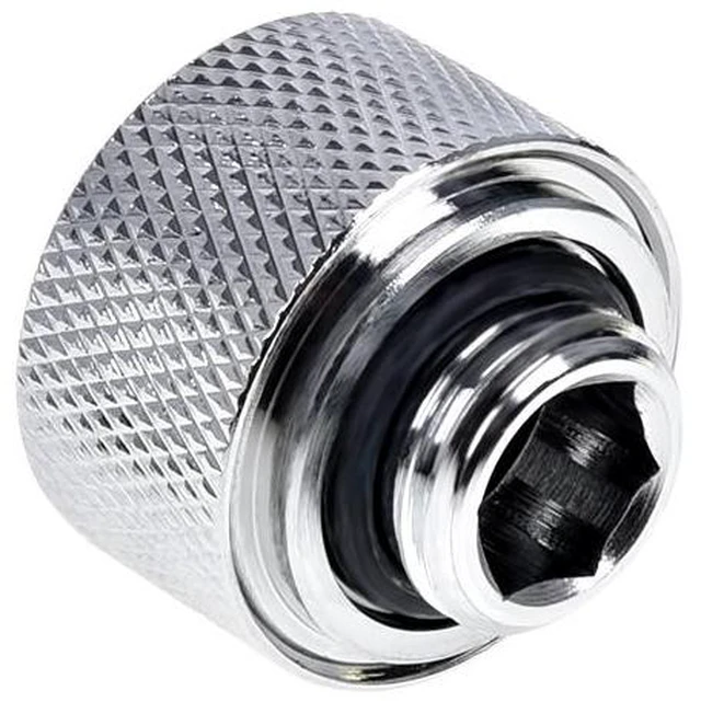Alt view image 14 of 14 - Alphacool Eiszapfen G1/4" HardTube Compression Fitting for Plexi (Acrylic) / Brass Hard Tubes, 16mm OD, Chrome, 6-pack (17378)