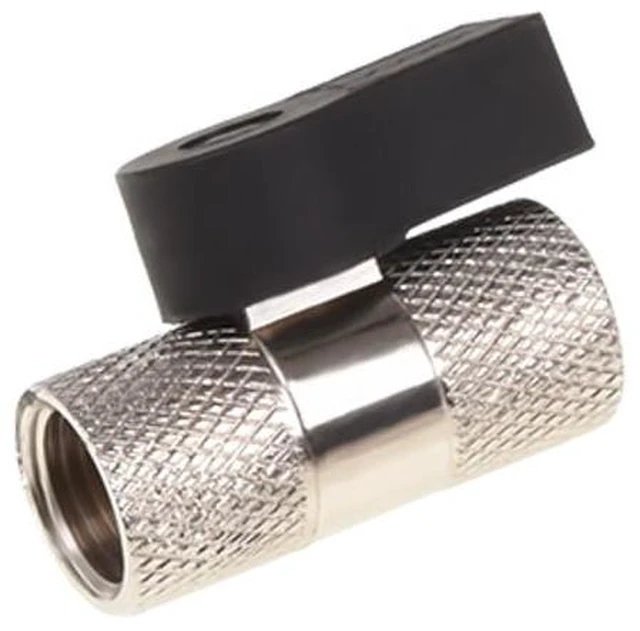 Alt view image 10 of 12 - Alphacool G1/4" 2-way Ball Valve, Chrome Fitting (17353)