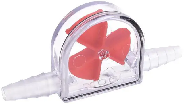 Alt view image 10 of 11 - Alphacool Eisfluegel Flow Indicator, Red Fins, Clear Body