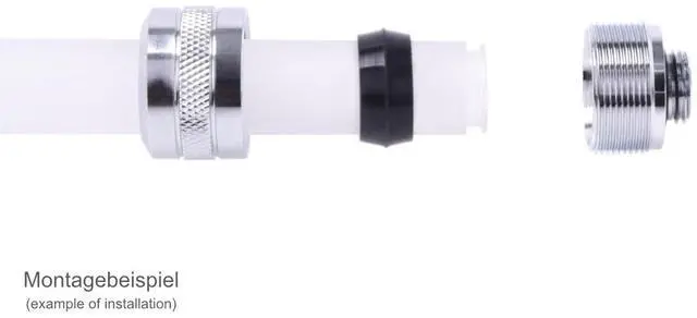 Alt view image 3 of 3 - Alphacool Eiszapfen PRO HardTube G1/4" Fitting, 16mm OD, Chrome