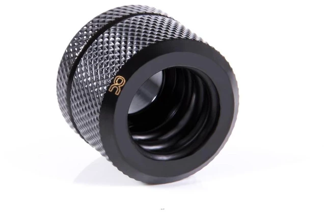 Alt view image 4 of 6 - Alphacool Eiszapfen Hardtube G1/4" Fitting, 14mm OD, Deep Black, 6-Pack, 14/11mm, Brass (1019798)