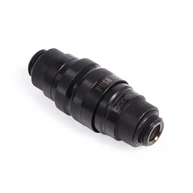 Alt view image 5 of 7 - Alphacool Eiszapfen Quick Release Connector Kit G1/4 Outer Thread - Deep Black, Brass (17561)