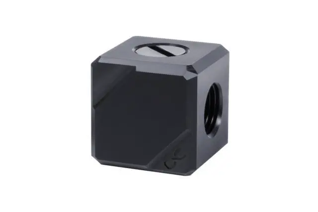 Alt view image 10 of 11 - Alphacool Eiszapfen Connection Terminal 4-way G1/4 IT - Black Acetal Fitting (17557)