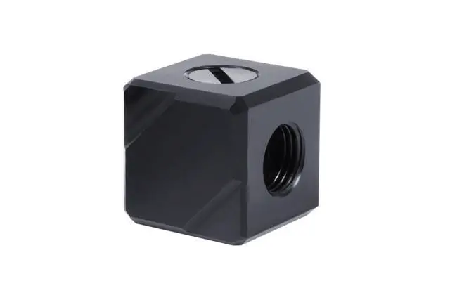 Alt view image 10 of 11 - Alphacool Eiszapfen Connection Terminal 5-way G1/4 IT - Black Acetal Fitting (17556)