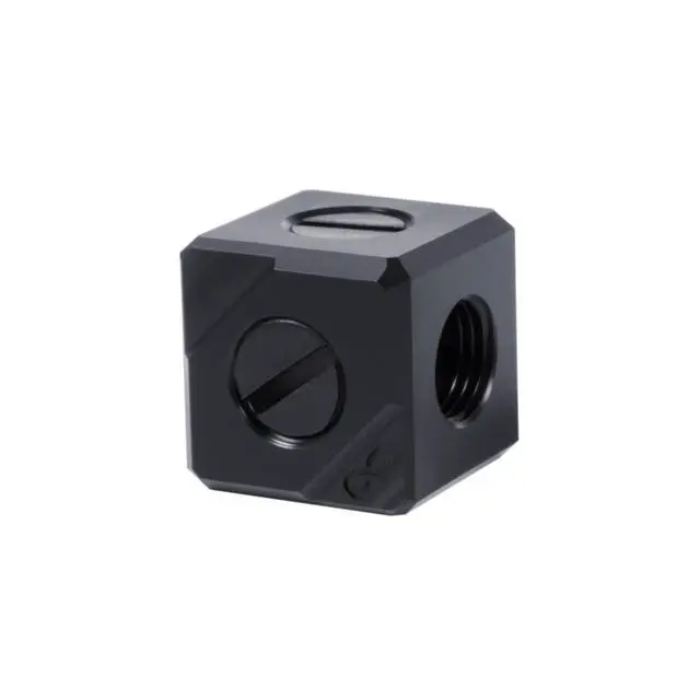 Alt view image 9 of 11 - Alphacool Eiszapfen Connection Terminal 5-way G1/4 IT - Black Acetal Fitting (17556)
