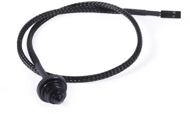 Alt view image 8 of 12 - Alphacool Eiszapfen Temperature Sensor Flat Fitting G1/4 - Black (17596)