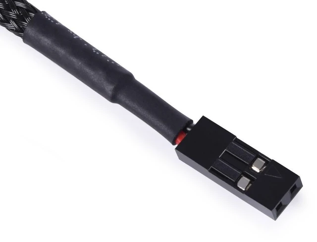 Alt view image 10 of 12 - Alphacool Eiszapfen Temperature Sensor Flat Fitting G1/4 - Black (17596)