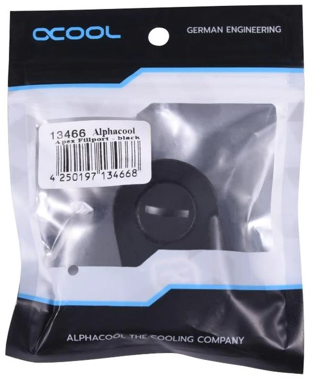 Alt view image 10 of 10 - Alphacool Apex Fillport, Black Fitting, G1/4 (13466)