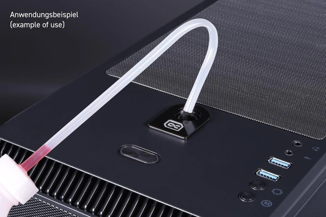 Alt view image 8 of 10 - Alphacool Apex Fillport, Black Fitting, G1/4 (13466)