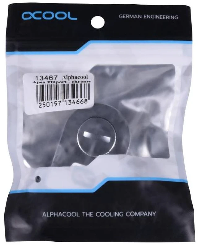 Alt view image 10 of 10 - Alphacool Apex Fillport, Chrome Fitting, G1/4 (13467)