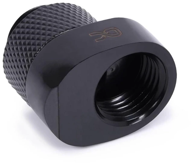 Alt view image 9 of 12 - Alphacool Eiszapfen 8mm Offset Fitting Rotatable G1/4 OT to G1/4 IT - Black, Brass (17604)