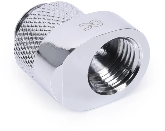 Alt view image 8 of 10 - Alphacool Eiszapfen 8mm Offset Fitting Rotatable G1/4 OT to G1/4 IT - Chrome, Brass (17603)