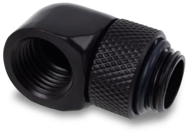 Alt view image 11 of 12 - Alphacool Eiszapfen L-Connector Rotatable G1/4 OT to G1/4 IT - Black - Four Pack (17615)