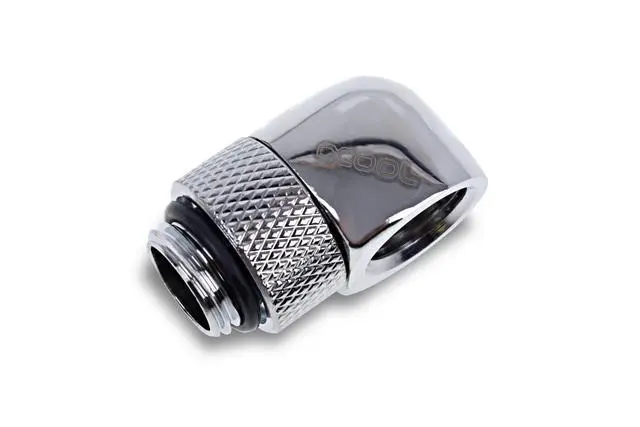 Alt view image 12 of 12 - Alphacool Eiszapfen L-Connector Rotatable G1/4 OT to G1/4 IT - Chrome - Four Pack (17616)