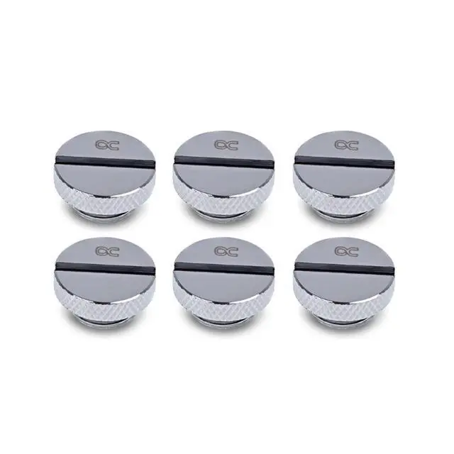 Alt view image 8 of 11 - Alphacool Eiszapfen Stop Plug G1/4 - Chrome - 6 Pack (17623)