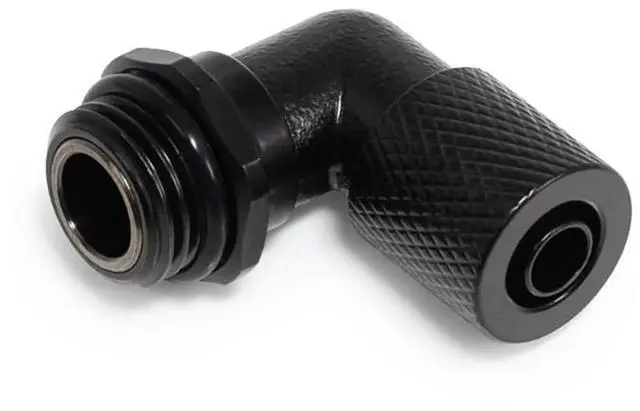 Alt view image 3 of 3 - Alphacool ES 8/5mm 90° Compression Fitting - Straight - Black, Brass (17644)