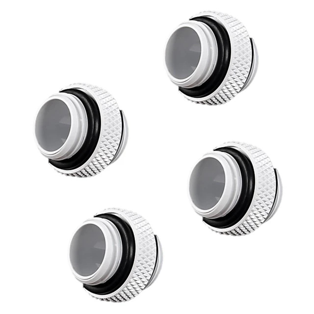 Alt view image 3 of 4 - Bitspower G1/4" 5mm Male to Male Fitting, Deluxe White, 4-pack