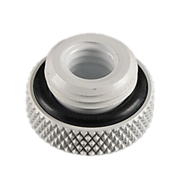 Alt view image 6 of 6 - Bitspower G1/4" Stop Fitting V2, Deluxe White, 4-pack