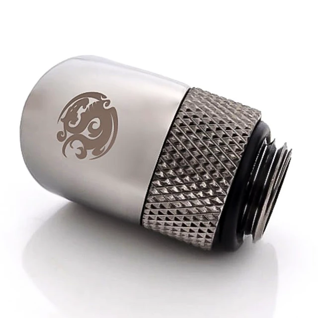 Alt view image 3 of 3 - Bitspower G1/4" Male to Female Extender Fitting, 45 Degree Rotary, Black Sparkle
