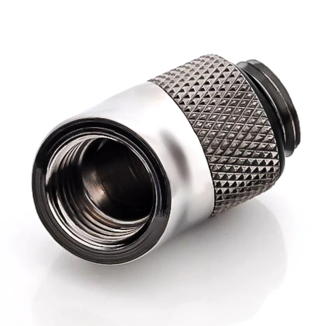 Alt view image 2 of 3 - Bitspower G1/4" Male to Female Extender Fitting, 45 Degree Rotary, Black Sparkle