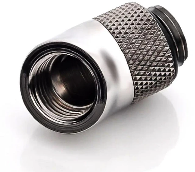 Alt view image 7 of 7 - Bitspower G1/4" Male to Female Extender Fitting, 45 Degree Rotary, Black Sparkle, 4-pack