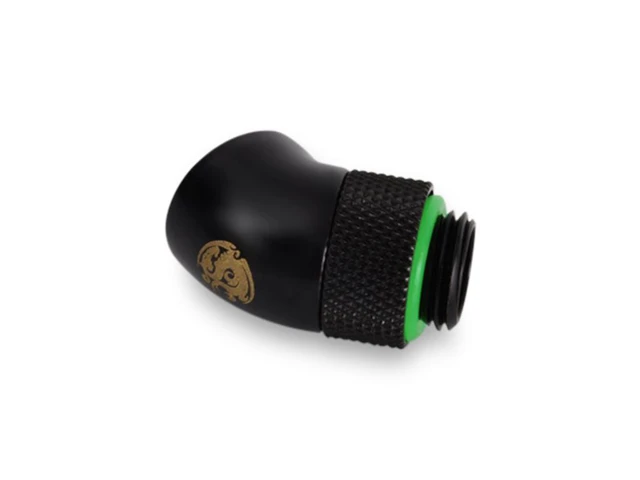 Alt view image 4 of 6 - Bitspower G1/4" Male to Female Extender Fitting, 45 Degree Rotary, Matte Black, 2-pack