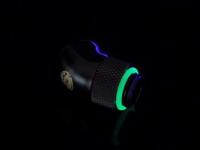 Alt view image 5 of 6 - Bitspower G1/4" Male to Female Extender Fitting, 45 Degree Rotary, Matte Black, 2-pack