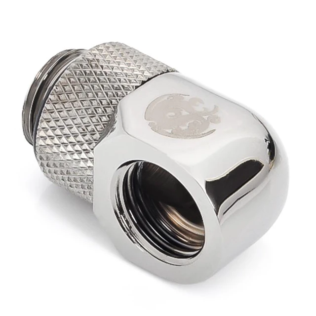 Alt view image 7 of 7 - Bitspower G1/4" Male to Female Extender Fitting, 90 Degree Rotary, Black Sparkle, 4-pack