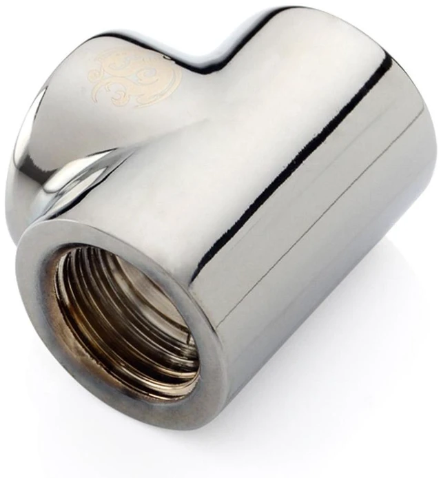 Alt view image 5 of 8 - Bitspower T-Block Fitting with Triple G1/4" Female, Black Sparkle