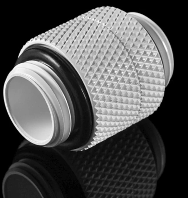 Alt view image 7 of 7 - Bitspower G1/4" Male to Male Extender Fitting (14mm), Rotary, Deluxe White
