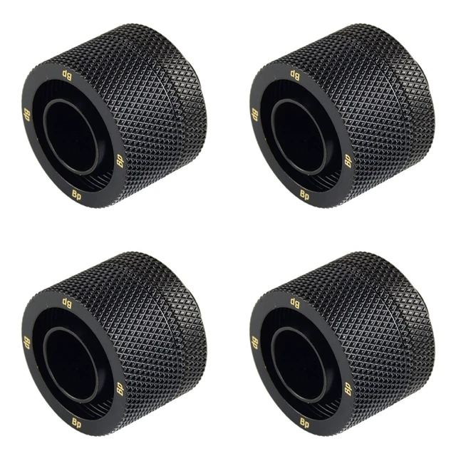 Alt view image 5 of 8 - Bitspower G1/4" to 1/2" ID, OD 3/4" OD Compression Fitting for Soft Tubing, CC5 Ultimate, Matte Black, 4-pack