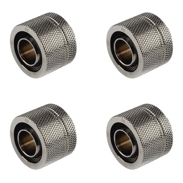 Alt view image 5 of 7 - Bitspower G1/4" to 1/2" ID, OD 3/4" OD Compression Fitting for Soft Tubing, CC5 Ultimate, Black Sparkle, 4-pack