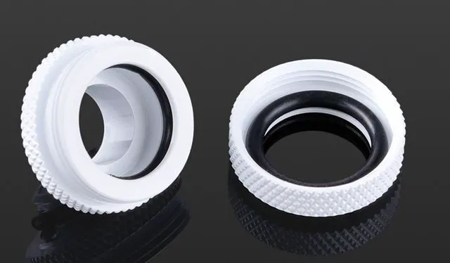 Alt view image 6 of 6 - Bitspower G1/4" to Enhance Multi-Link Fitting for 14mm OD Rigid Tubing, Deluxe White, 4-pack