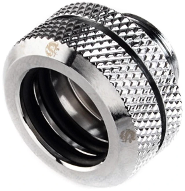 Alt view image 6 of 7 - Bitspower G1/4" to Enhance Multi-Link Fitting for 14mm OD Rigid Tubing, Silver Shining, 4-pack