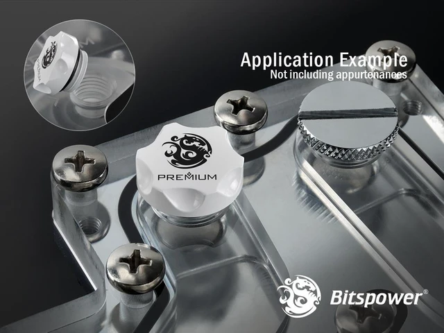 Alt view image 6 of 6 - Bitspower Premium G1/4" Stop Fitting, Deluxe White