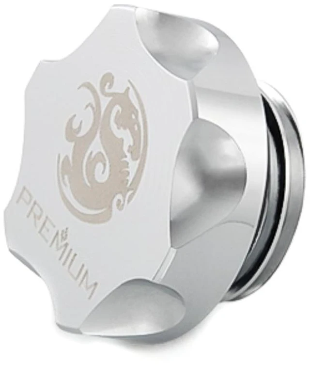 Alt view image 4 of 4 - Bitspower Premium G1/4" Stop Fitting, Silver Shining, 4-pack