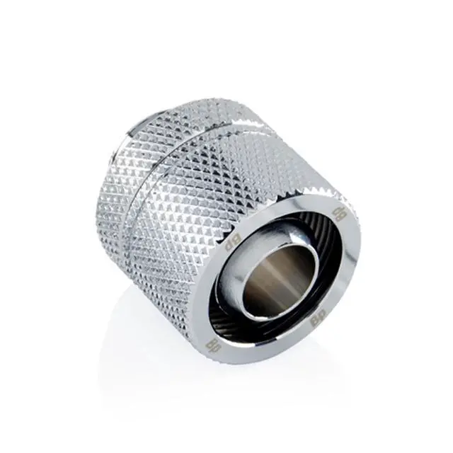 Alt view image 6 of 10 - Bitspower G1/4" to 3/8" ID, OD 5/8" OD Compression Fitting for Soft Tubing, CC3 Ultimate, Silver Shining