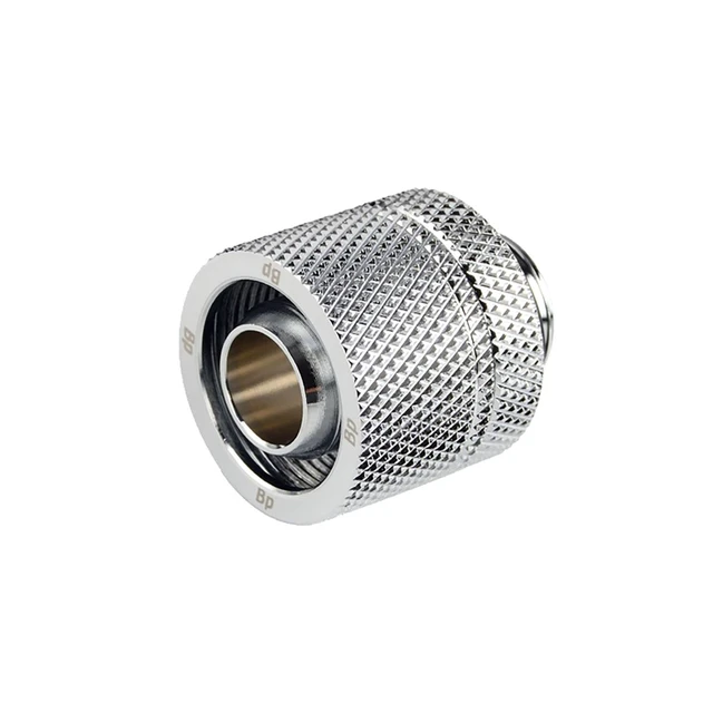 Alt view image 4 of 4 - Bitspower G1/4" to 3/8" ID, OD 5/8" OD Compression Fitting for Soft Tubing, CC3 Ultimate, Silver Shining, 4-pack