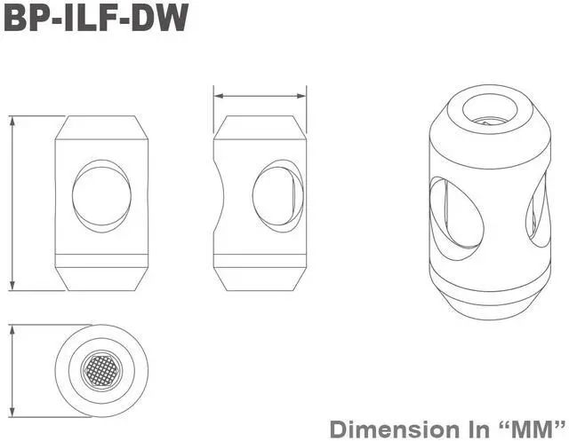Alt view image 12 of 12 - Bitspower G1/4" In-Line Filter, Deluxe White